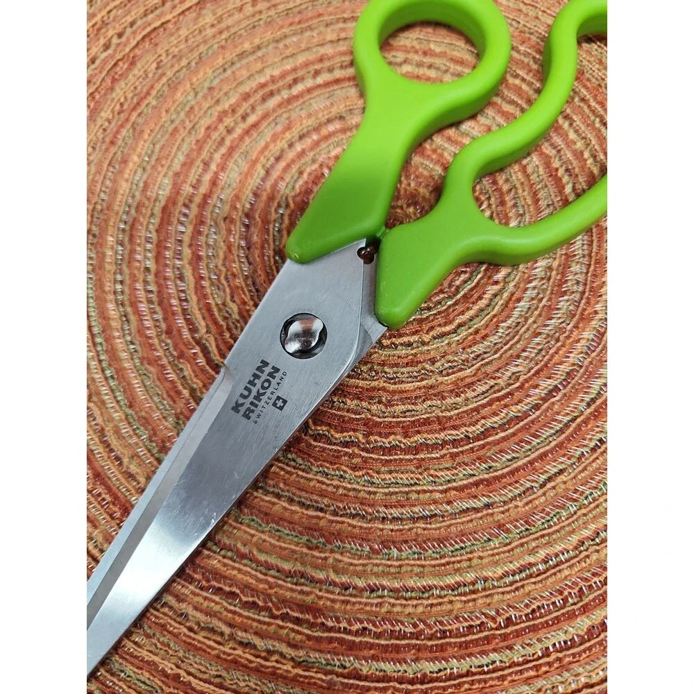 Kuhn Rikon Pull-Apart  Kitchen Shears Green Handle Swiss Made